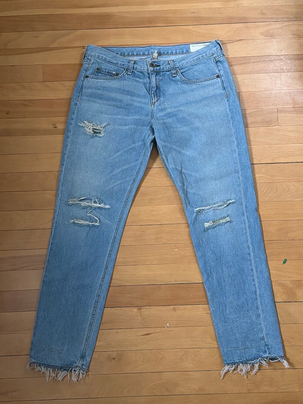 Rag & Bone Size 29 Boyfriend Jeans Abingdon Light Wash EUC Made in USA